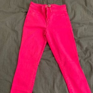 L’Agence pink high rise skinny jeans